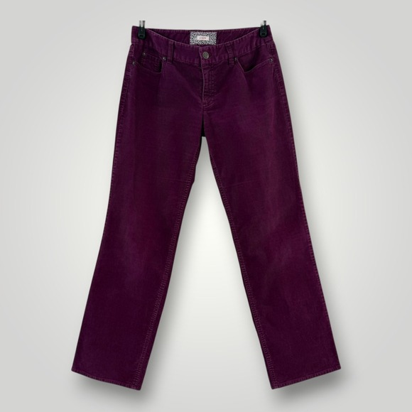 J.CREW Pants - J.Crew Corduroy Pants Womens Size 8R Purple Bootcut Stretch 32.5 Inseam Casual